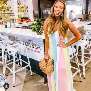 Rainbow maxi dress